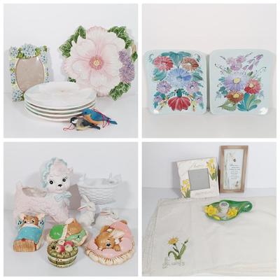 LOT 117: Fitz and Floyd Fauna and Flora Plate, Arabia Finland Floral Plates, Pendelfin Stonecraft & More