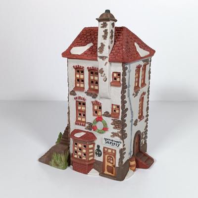 LOT 118: Dept 56 Greenhouse, Physician, Glacier Gazette, North Pole Dolls & Jack in the Box Plant No. 2