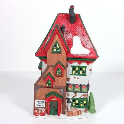 LOT 118: Dept 56 Greenhouse, Physician, Glacier Gazette, North Pole Dolls & Jack in the Box Plant No. 2