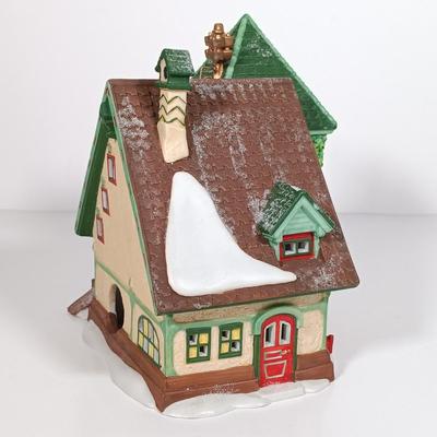 LOT 118: Dept 56 Greenhouse, Physician, Glacier Gazette, North Pole Dolls & Jack in the Box Plant No. 2