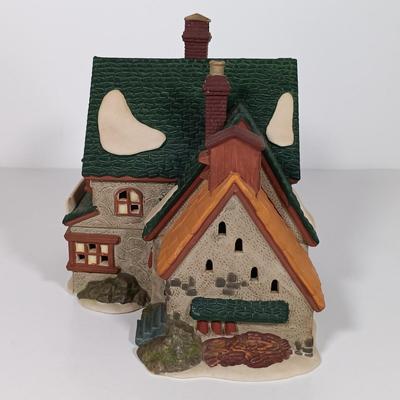 LOT 119: Dept 56 Theatre Royal, Coffee House, Wool Shop, By the Pond & Mutton and Ham