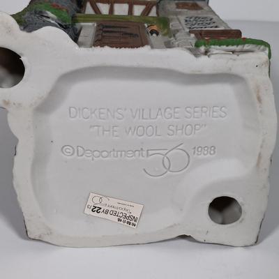 LOT 119: Dept 56 Theatre Royal, Coffee House, Wool Shop, By the Pond & Mutton and Ham