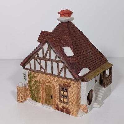 LOT 119: Dept 56 Theatre Royal, Coffee House, Wool Shop, By the Pond & Mutton and Ham