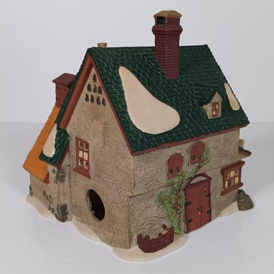 LOT 119: Dept 56 Theatre Royal, Coffee House, Wool Shop, By the Pond & Mutton and Ham