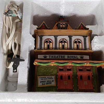 LOT 119: Dept 56 Theatre Royal, Coffee House, Wool Shop, By the Pond & Mutton and Ham