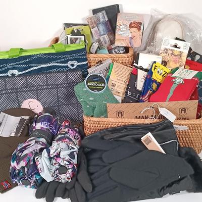 LOT 125: New with Tags Socks with a Collection of Home Goods