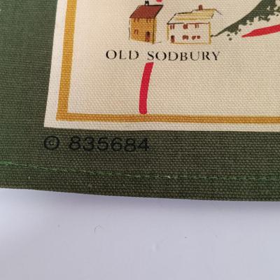 LOT 126: Princess Diana Marriage Plate, UK Themed Dish Towels, Trade Continental Hand Wrought Aluminum & More