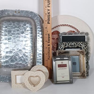 LOT 126: Princess Diana Marriage Plate, UK Themed Dish Towels, Trade Continental Hand Wrought Aluminum & More