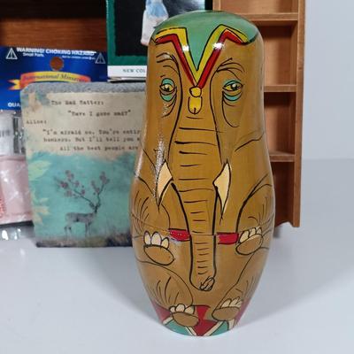 LOT 127: Hallmark Alice in Wonderland Miniatures, Owlcrate Exclusive Tote Bag, Wall Art & More