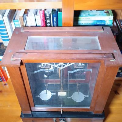 LOT 128: Antique Voland & Sons Analytical Balance Scale