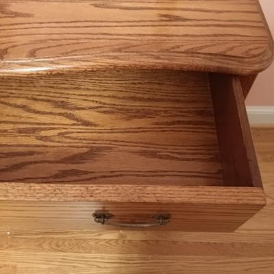 LOT 131: Vintage Oak Furniture Bedroom Set