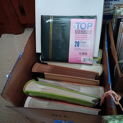LOT 133: Large Collection of Crafting Supplies - Scrapbooking, Photo Albums, Embroidery & More