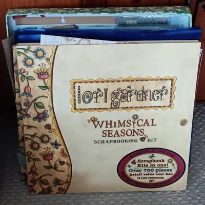 LOT 133: Large Collection of Crafting Supplies - Scrapbooking, Photo Albums, Embroidery & More