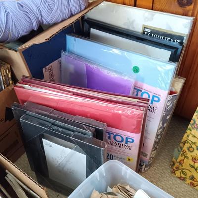 LOT 133: Large Collection of Crafting Supplies - Scrapbooking, Photo Albums, Embroidery & More