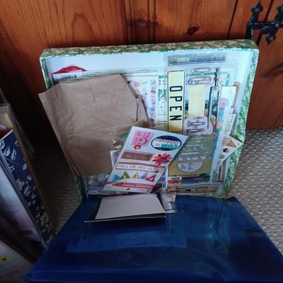 LOT 133: Large Collection of Crafting Supplies - Scrapbooking, Photo Albums, Embroidery & More