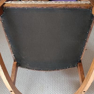 LOT 135: Mission-Style Oak Rocking Chair