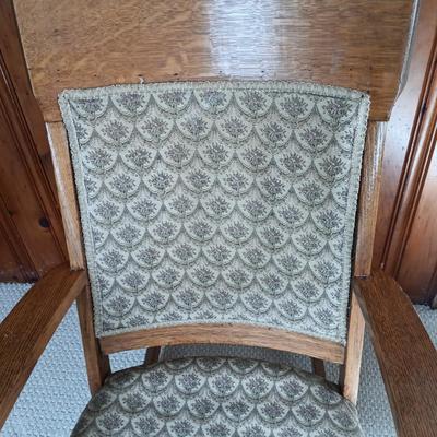 LOT 135: Mission-Style Oak Rocking Chair