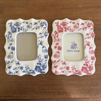 LOT 136: Vintage Cobalt Blue Vase, Lenox Elephant Trinket Boxes, Floral Wall Picture Frames