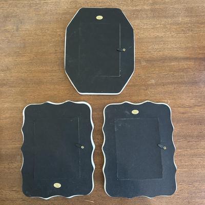 LOT 136: Vintage Cobalt Blue Vase, Lenox Elephant Trinket Boxes, Floral Wall Picture Frames