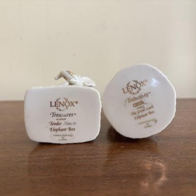 LOT 136: Vintage Cobalt Blue Vase, Lenox Elephant Trinket Boxes, Floral Wall Picture Frames