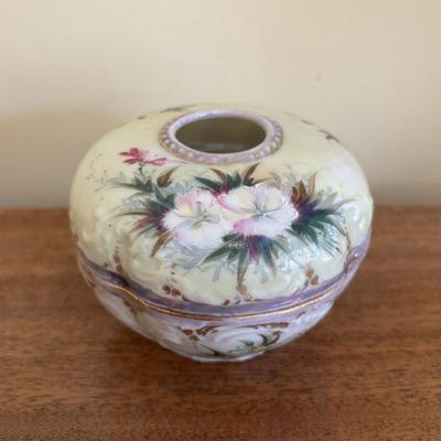 LOT 137: Crystal Perfume Bottles, Vintage Ladies Gloves Porcelain Hair Receiver, Vintage Style Magnifying Glass w/Stone Handle