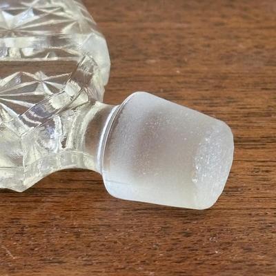 LOT 137: Crystal Perfume Bottles, Vintage Ladies Gloves Porcelain Hair Receiver, Vintage Style Magnifying Glass w/Stone Handle