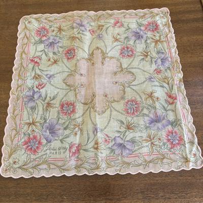 LOT 137: Crystal Perfume Bottles, Vintage Ladies Gloves Porcelain Hair Receiver, Vintage Style Magnifying Glass w/Stone Handle