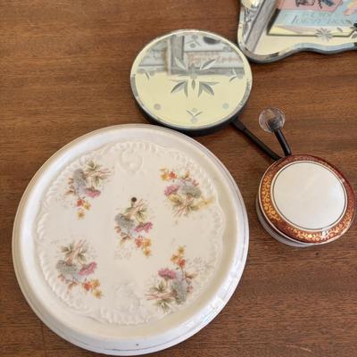 LOT 139: Vintage Manicuring Tools w/Mother of Pearl Handles, the Burr McIntosh Monthly, Postcards, Macy's Ladies Hat & More