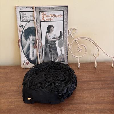 LOT 139: Vintage Manicuring Tools w/Mother of Pearl Handles, the Burr McIntosh Monthly, Postcards, Macy's Ladies Hat & More