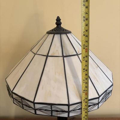 LOT 140: Tiffany Style Home Decor Lamp, Crochets Table Dollies & More