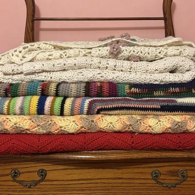 LOT 141: Collection of 6 Handmade Afghans