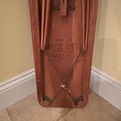 LOT 142: Vintage Wooden Childs Ironing Table, Reliable Toy Co, Telephone, Vintage Universal Electric Iron, Kindness & Purpose Print...