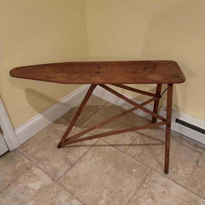 LOT 142: Vintage Wooden Childs Ironing Table, Reliable Toy Co, Telephone, Vintage Universal Electric Iron, Kindness & Purpose Print...