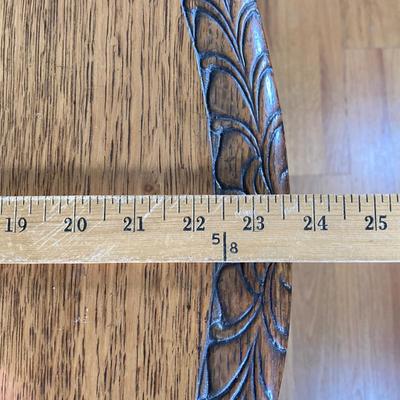 LOT 178: Vintage Carved Wood Cork Screw Twisted Spindle Side Table