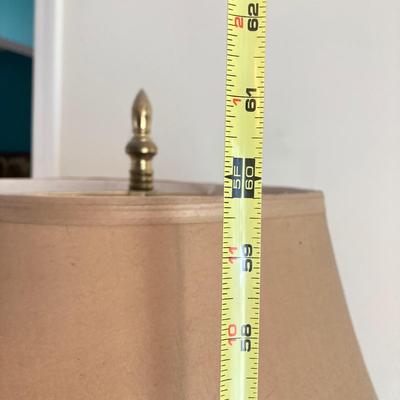 LOT 180: Pair of Brass Lamps - Floor and Table Styles