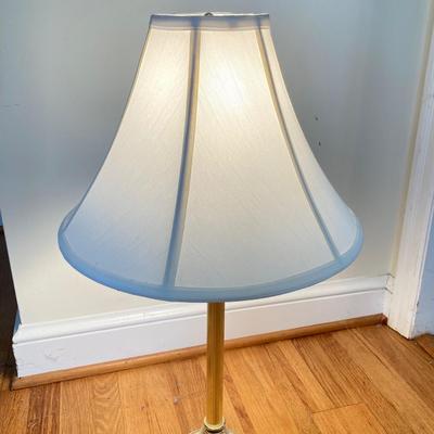 LOT 180: Pair of Brass Lamps - Floor and Table Styles