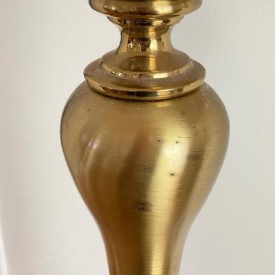 LOT 180: Pair of Brass Lamps - Floor and Table Styles