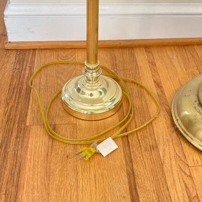 LOT 180: Pair of Brass Lamps - Floor and Table Styles