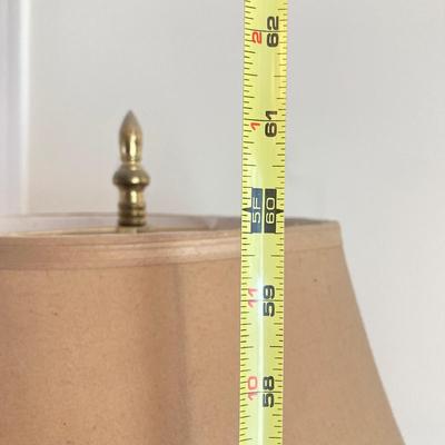 LOT 180: Pair of Brass Lamps - Floor and Table Styles