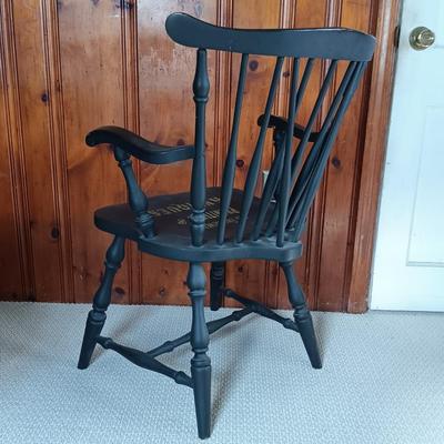 LOT 191: Antique Revolving Side Table with Spindle Back Chair