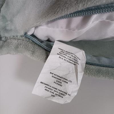 LOT 194: Set of (2) Ugg Light Green Micro Plush Pillows