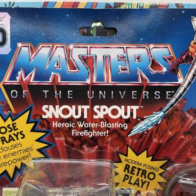 LOT 220: Master of the Universe Snout Spout (NIP), Smokey the Bear & Duck Tale Cardboard Puzzles and a Little Blue Friend Baker Smurf