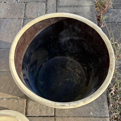 LOT 221: Vintage 6-gallon Crock w/Lid