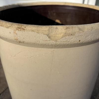 LOT 221: Vintage 6-gallon Crock w/Lid