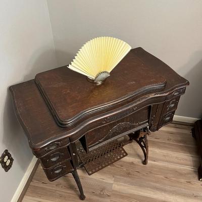 Sewing Cabinet with White Rotary USA Sewing Machine