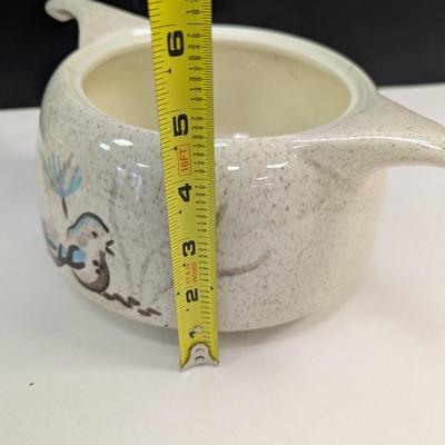 Vintage Red Wing's Bob White Quail Pattern Teapot & Casserole Dishes