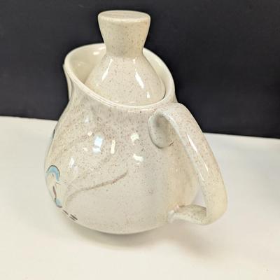 Vintage Red Wing's Bob White Quail Pattern Teapot & Casserole Dishes