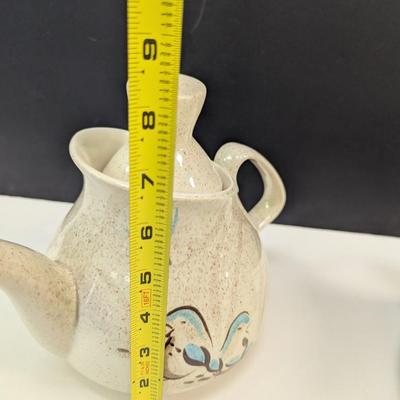 Vintage Red Wing's Bob White Quail Pattern Teapot & Casserole Dishes