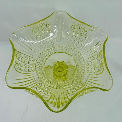 Sale Photo Thumbnail #54: Has a scalloped edge, one small chip on an edge, see photos. Approx. 7" tall.