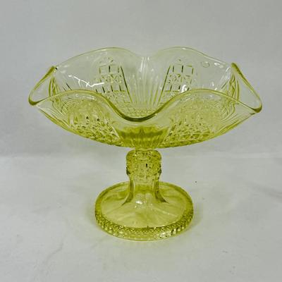 Sale Photo Thumbnail #55: Has a scalloped edge, one small chip on an edge, see photos. Approx. 7" tall.